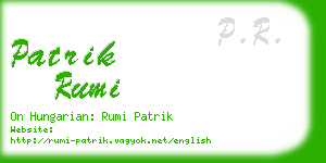 patrik rumi business card